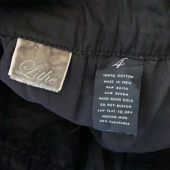 Anthropologie Lithe black doily a-line skirt sz 4 - Picture 5 of 7